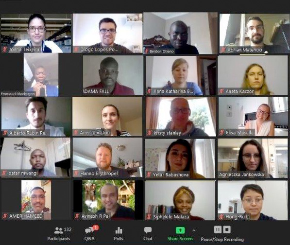 Image of a Zoom Call with many students